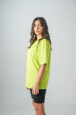 lime green oversize t-shirt - Image 2