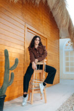 Mocha Cropped jacket - Image 3