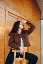Mocha Cropped jacket - Image 6