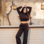 Mocha Cropped Hoodie