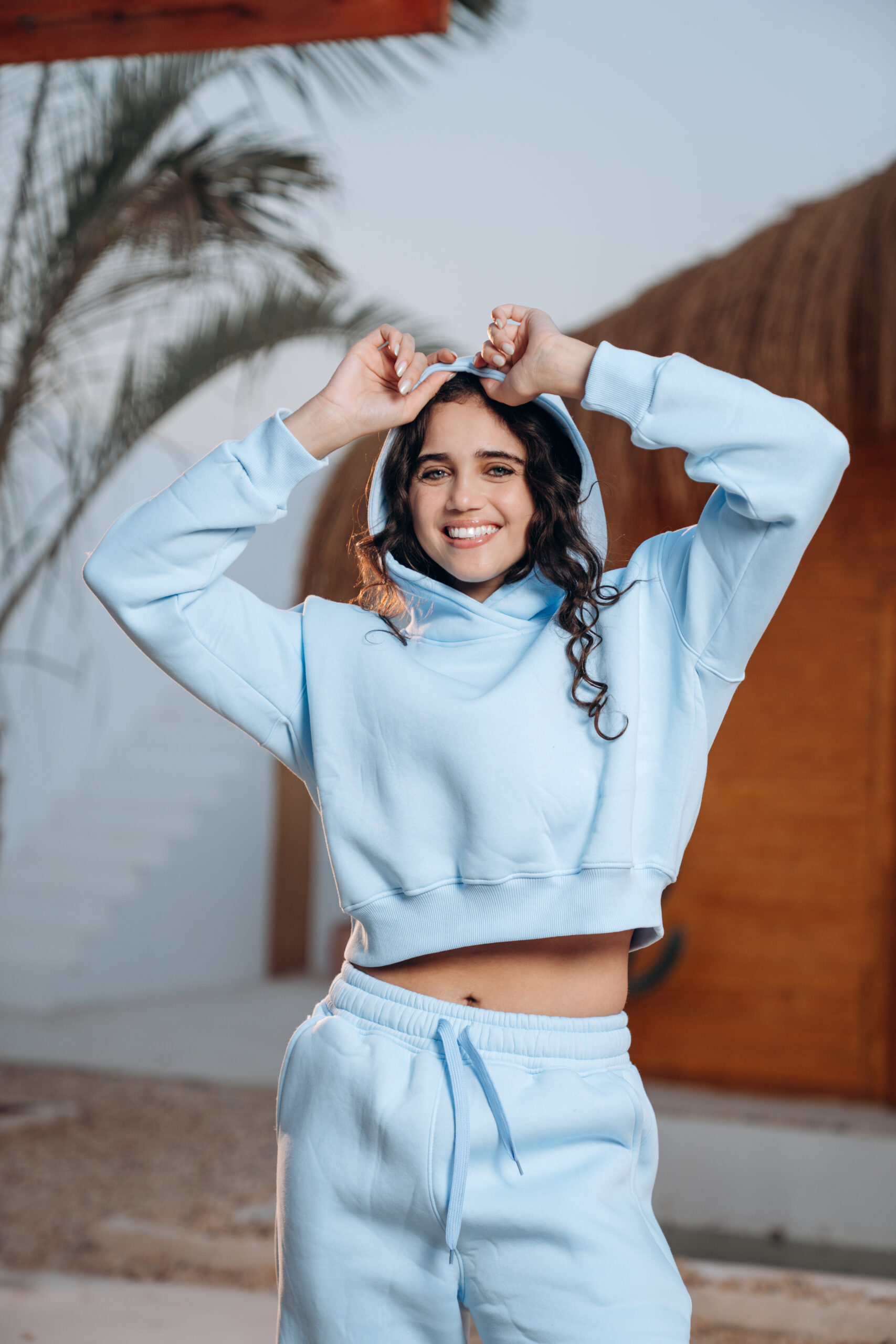 DSC02778 Cloud Cropped Hoodie - Image 1