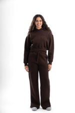 Mocha Cropped Hoodie - Image 2