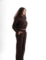 Mocha Cropped Hoodie - Image 4