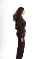 Mocha Cropped Hoodie - Image 3