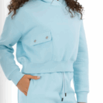 Cloud Cropped Hoodie with Pocket