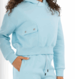 Cloud Cropped Hoodie with Pocket