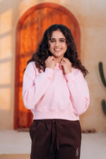 Pink Cropped Hoodie - Image 3