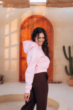 Pink Cropped Hoodie - Image 5